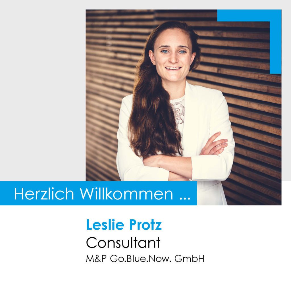 Social Media Post quadrat Herzlich Willkommen Leslie Protz